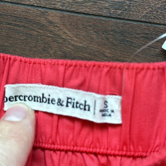 Abercrombie & Fitch Poplin Midi Skirt (Red) - Picture 4 of 6